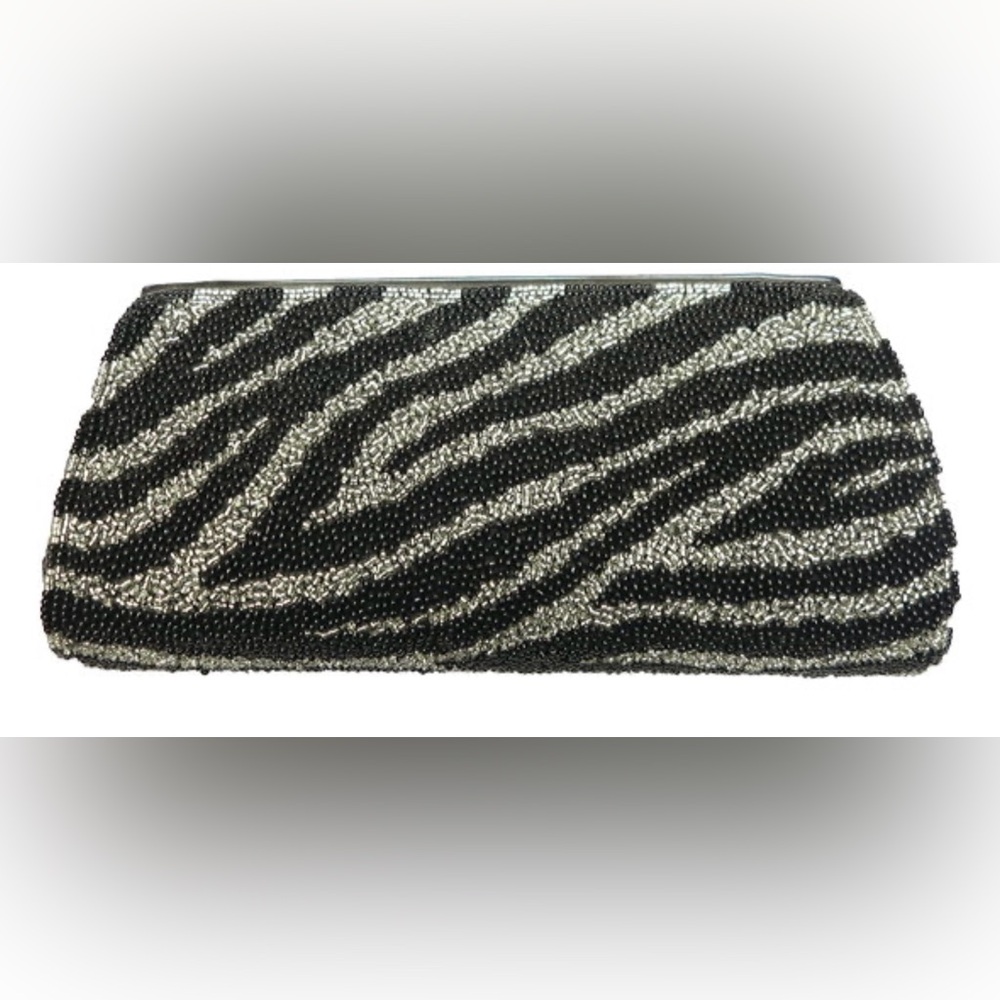 Moyna New York Fold over beaded clutch